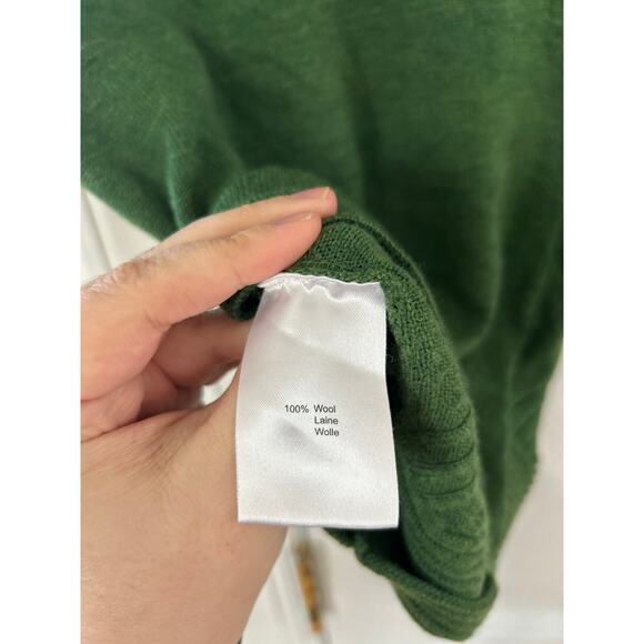 Krimson Klover Green Wool Long Sleeve V-Neck Sweater - Picture 4 of 6